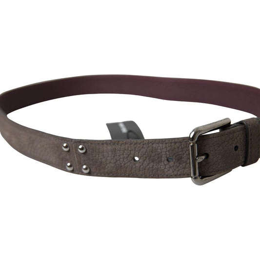 Dolce & Gabbana Brown Leather Metal Buckle Men Cintura Belt BEL9017-90