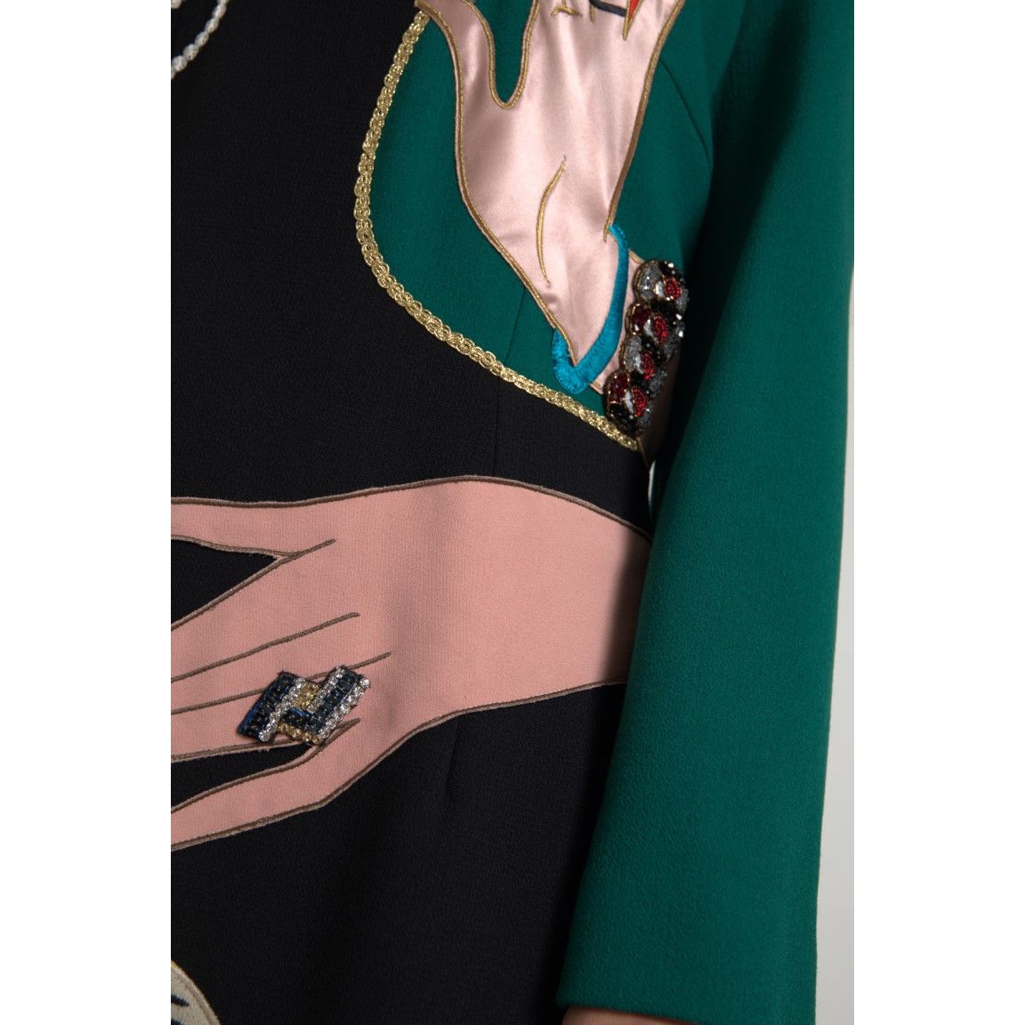 Dolce & Gabbana Multicolor Long Sleeves A-line Maxi Dress