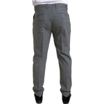 Dolce & Gabbana Gray Wool Chino Skinny Men Dress Trouser Pants PAN74865-48