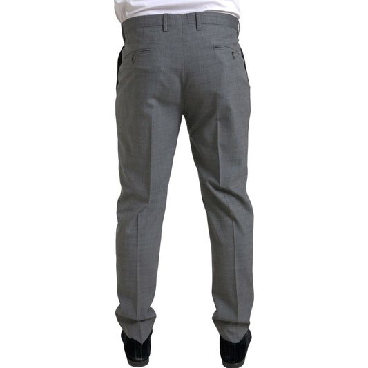 Dolce & Gabbana Gray Wool Chino Skinny Men Dress Trouser Pants PAN74865-48