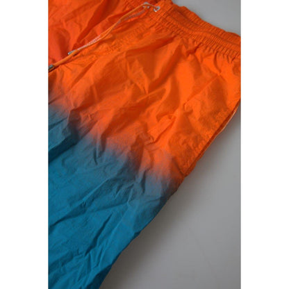 Dolce & Gabbana Orange Blue Gradient Beachwear Swimwear Shorts