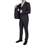 Dolce & Gabbana Black 3 Piece Single Breasted MARTINI Suit KOS2181-46