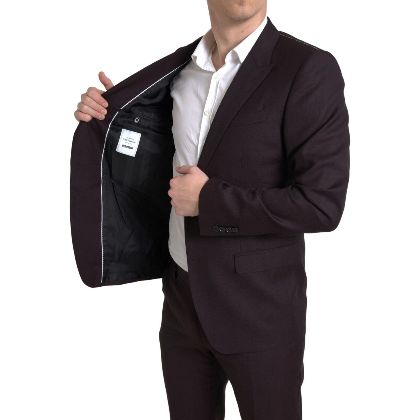 Dolce & Gabbana Maroon 2 Piece Single Breasted MARTINI Suit KOS2195-52