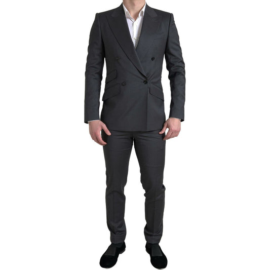 Dolce & Gabbana Gray 2 Piece Double Breasted SICILIA Suit KOS2198-46