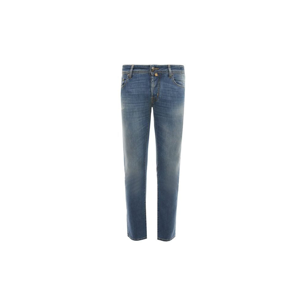 Jacob Cohen Light Blue Cotton Men Jeans with Stretch Fit JA-11672-37