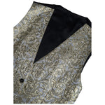 Dolce & Gabbana Elegant Gold Silk Formal Vest Dolce & Gabbana Dim Gray