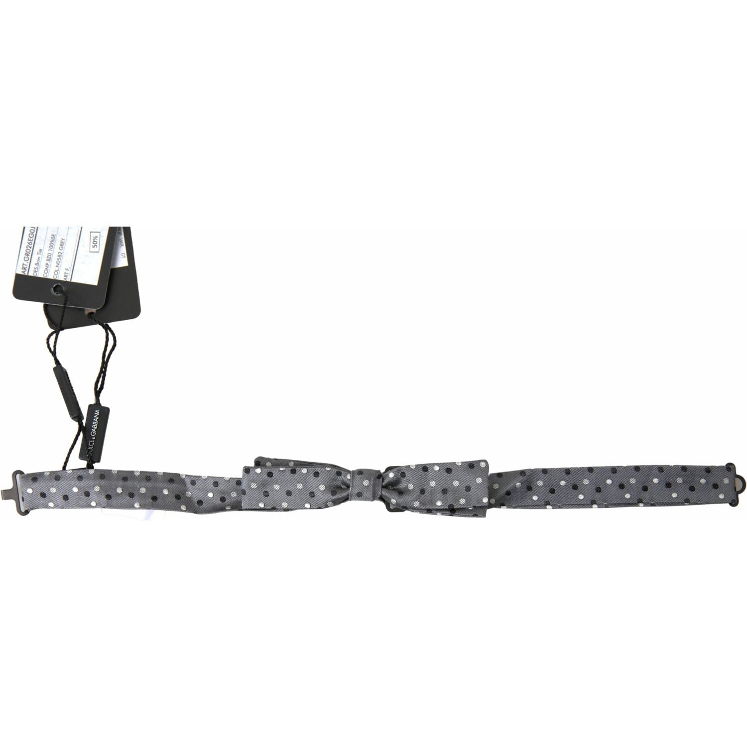 ربطة عنق أنيقة من الحرير باللون الرمادي من دولتشي آند غابانا