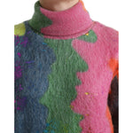 Dolce & Gabbana Multicolor Mohair Turtleneck Pullover Sweater TSH84231-38