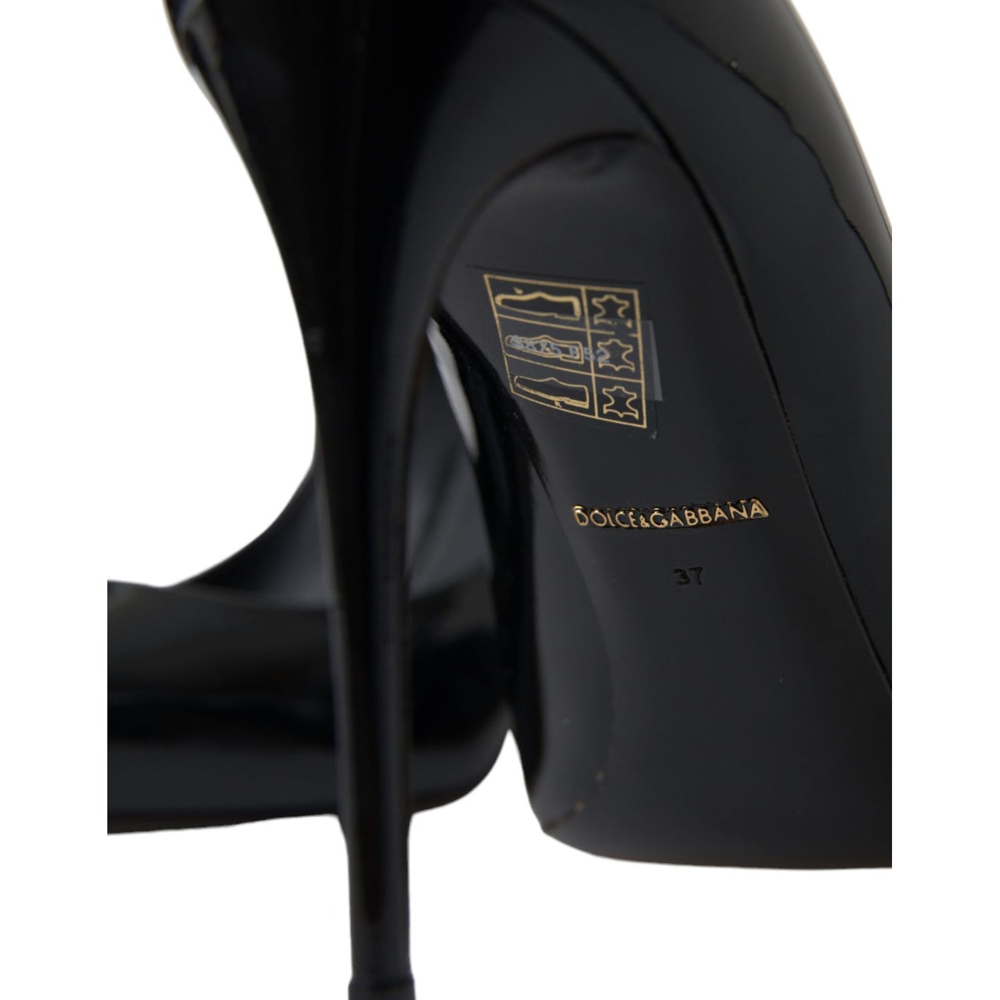 Dolce & Gabbana Black Patent Leather Pumps Heels Shoes