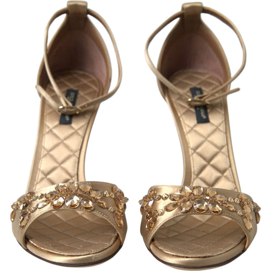 Dolce & Gabbana Crystal Embellished Heel Sandals