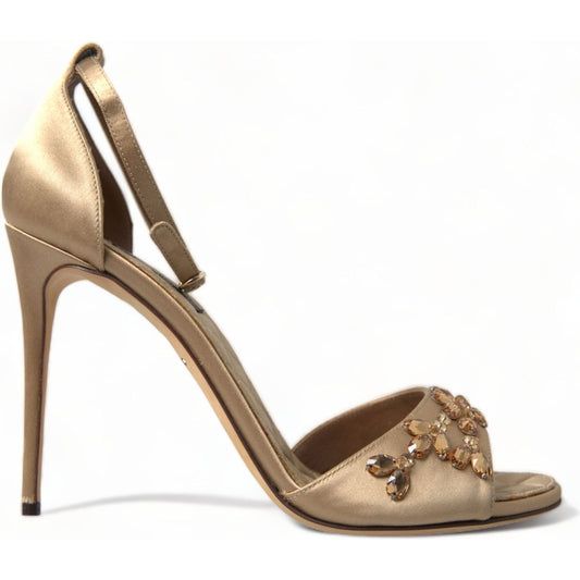 Dolce & Gabbana Crystal Embellished Heel Sandals