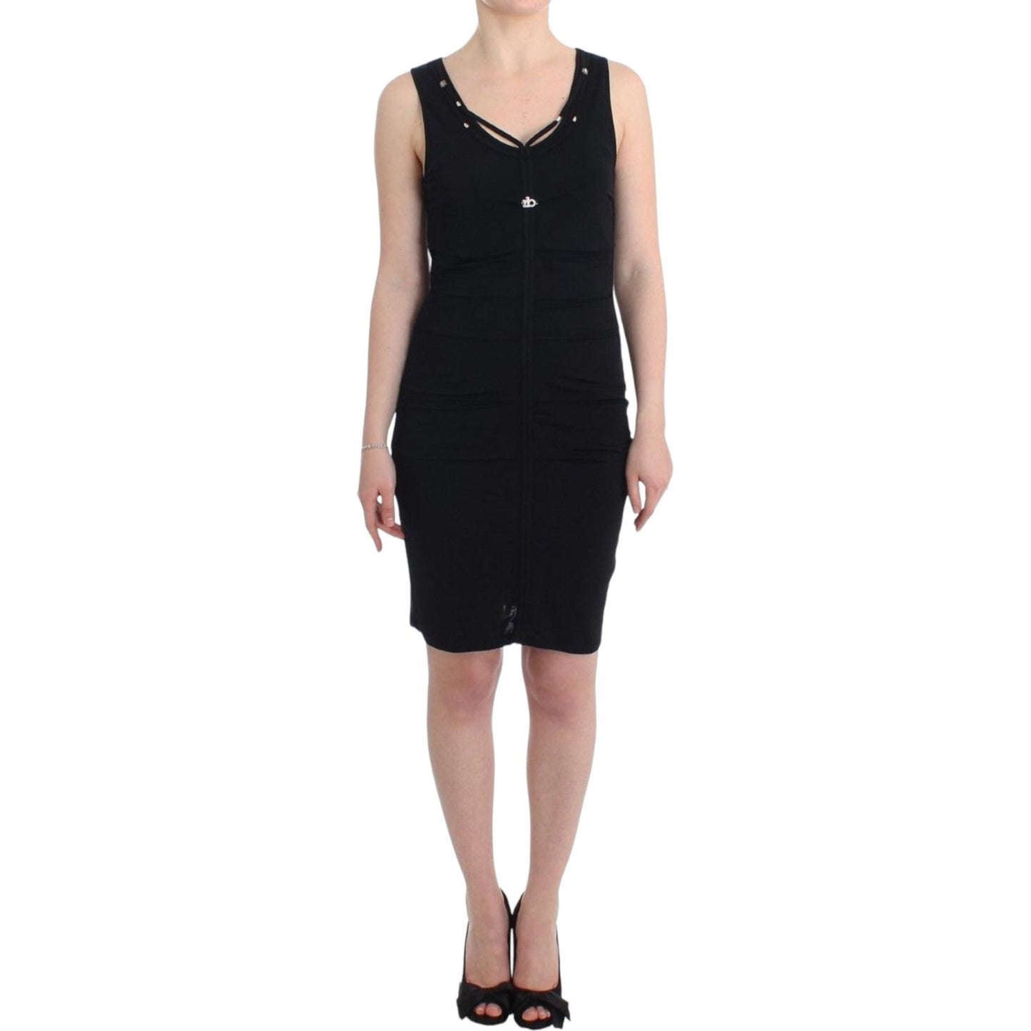 Roccobarocco Black pencil sheath dress