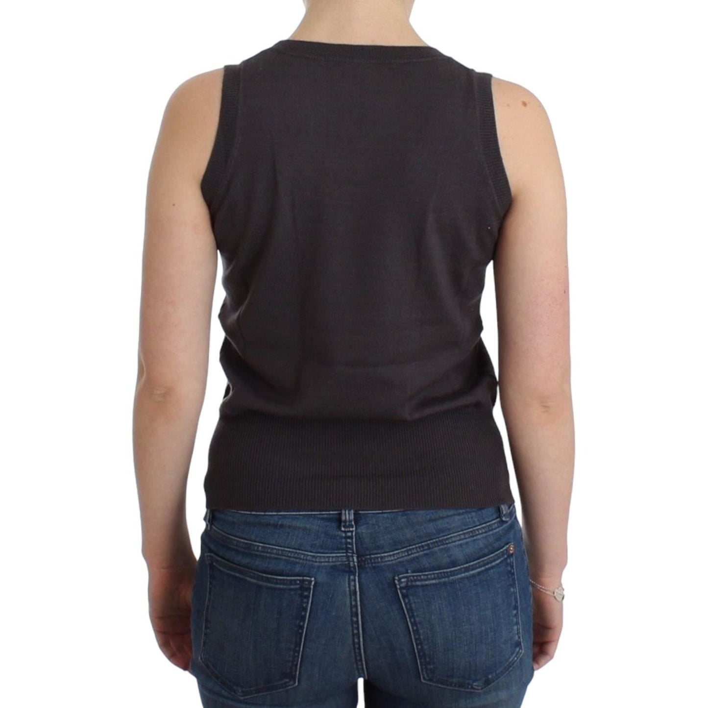 John Galliano Brown knit tank top