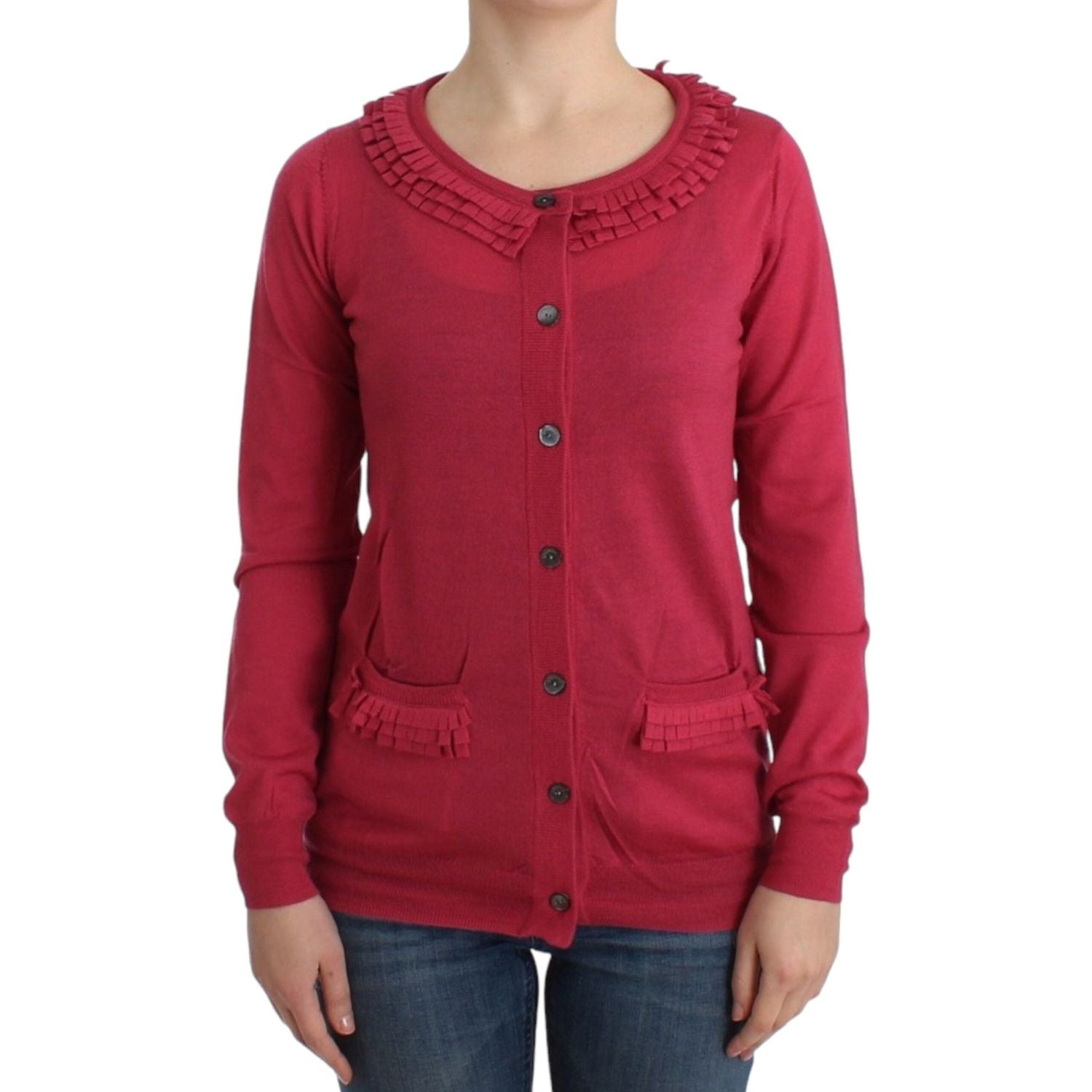 John Galliano Pink wool cardigan