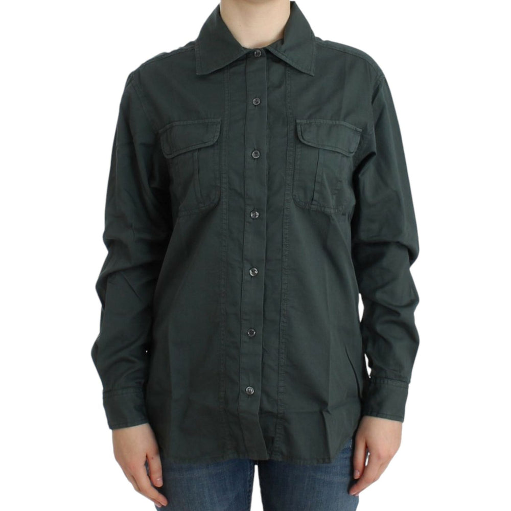 Cavalli Gray button down shirt