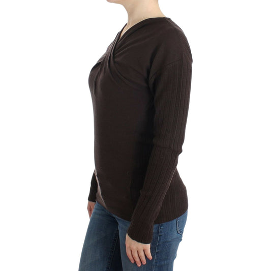 Cavalli Brown knitted wool sweater SIG11848-2