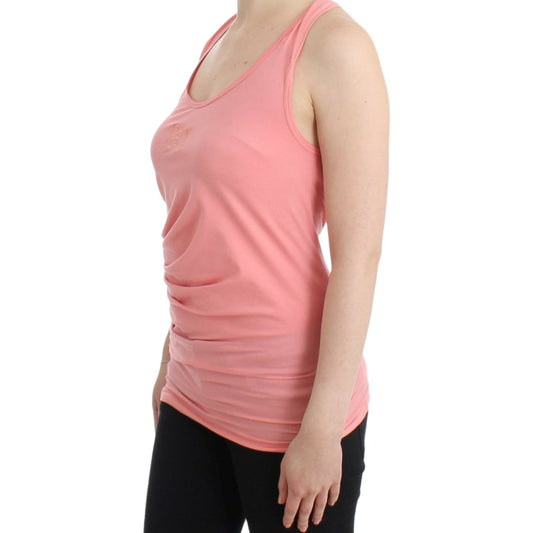 Cavalli Pink cotton tank top SIG11612-4