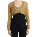 Cavalli Embellished Gold Shimmer Shrug Cavalli Black