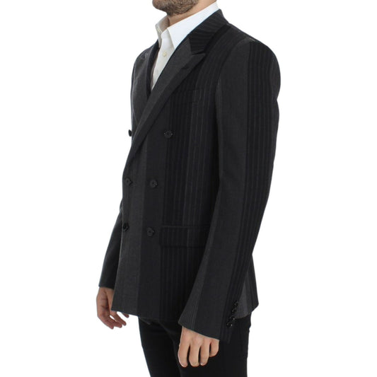 Dolce & Gabbana Gray striped wool stretch blazer SIG12232-1