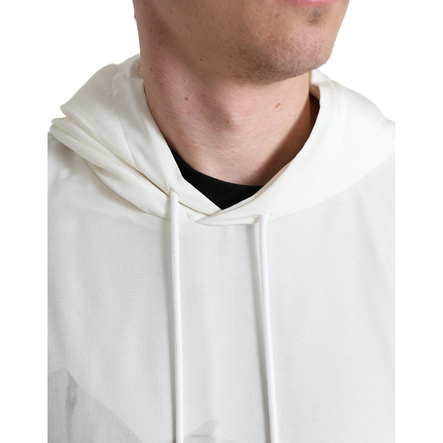 بلوفر من الحرير بغطاء رأس مزين بالزهور من دولتشي آند غابانا