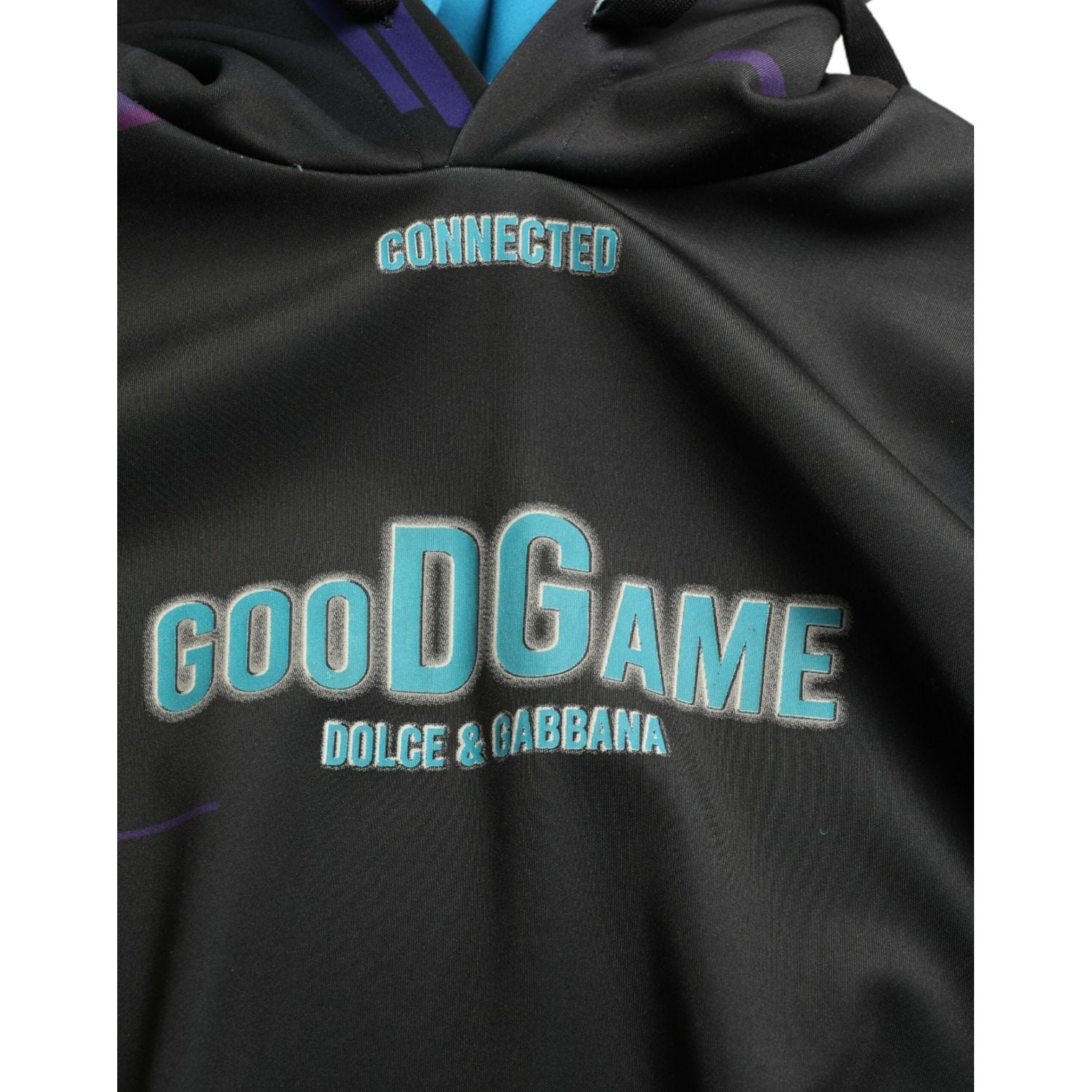 بلوفر بغطاء رأس بطبعة جرافيكية أنيقة من دولتشي آند غابانا