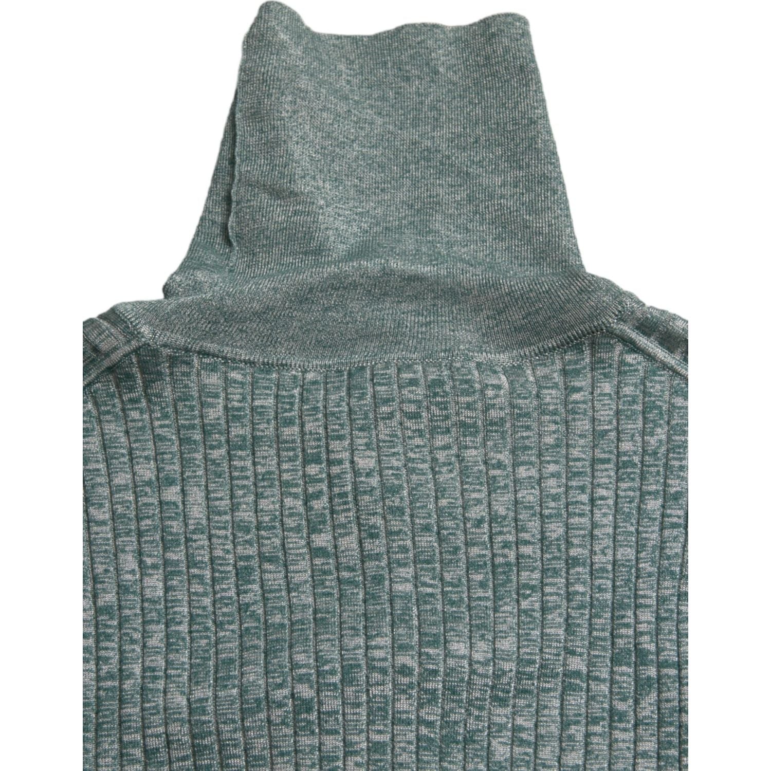 سترة أنيقة باللون الأخضر من دولتشي آند غابانا بياقة مدورة