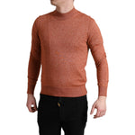 Dolce & Gabbana Orange Cashmere Crew Neck Pullover Sweater TSH84756-48