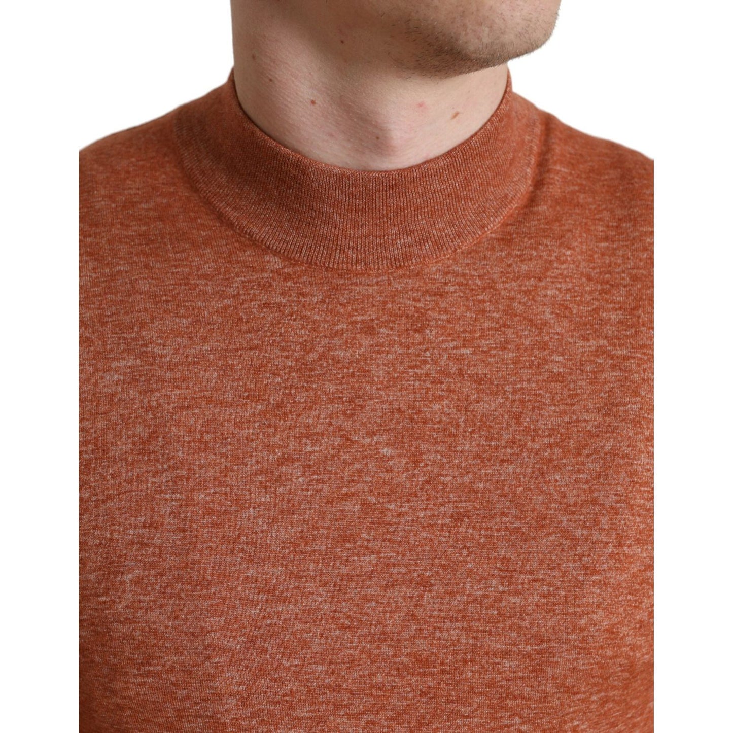 Dolce & Gabbana Orange Cashmere Crew Neck Pullover Sweater TSH84756-48