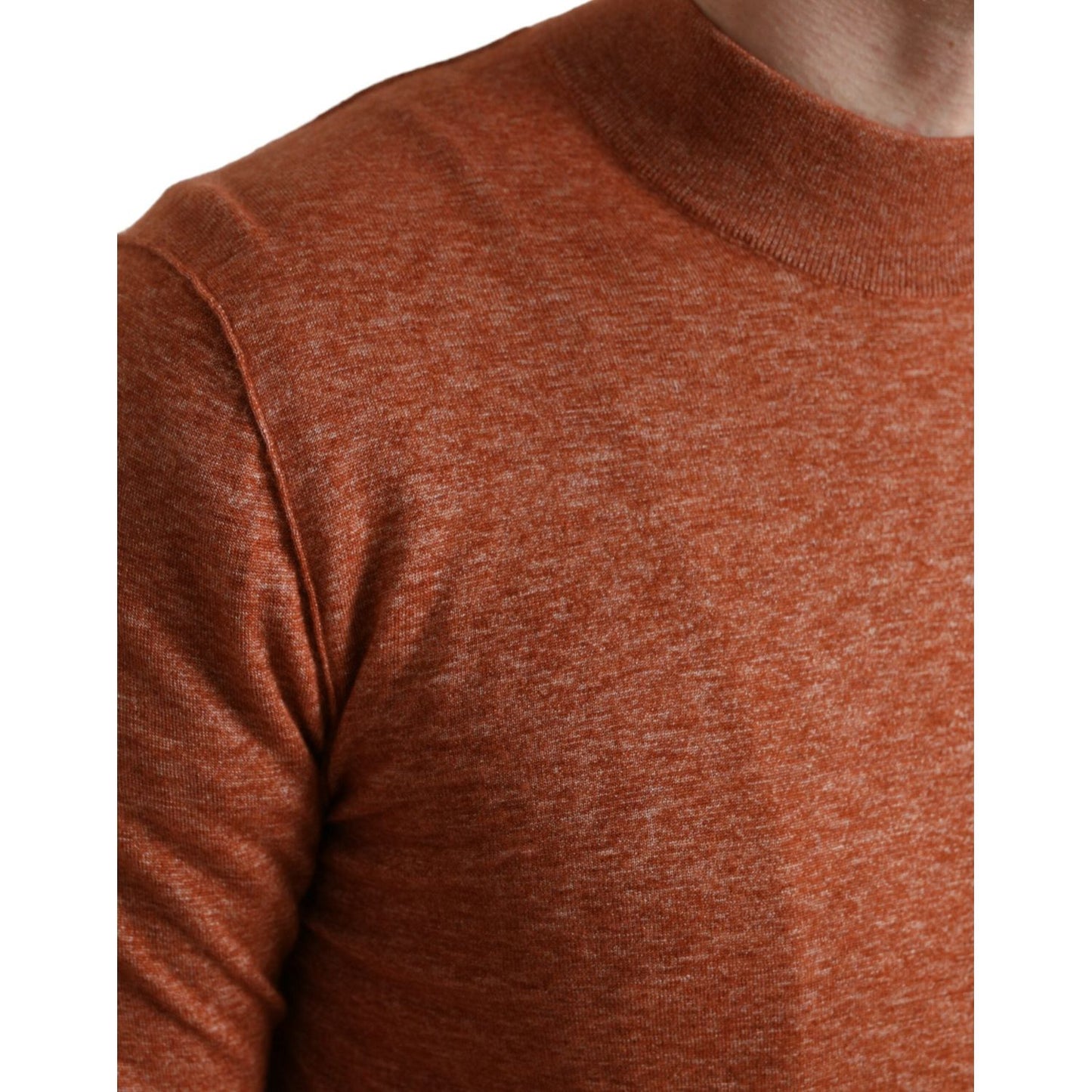 Dolce & Gabbana Orange Cashmere Crew Neck Pullover Sweater TSH84756-48