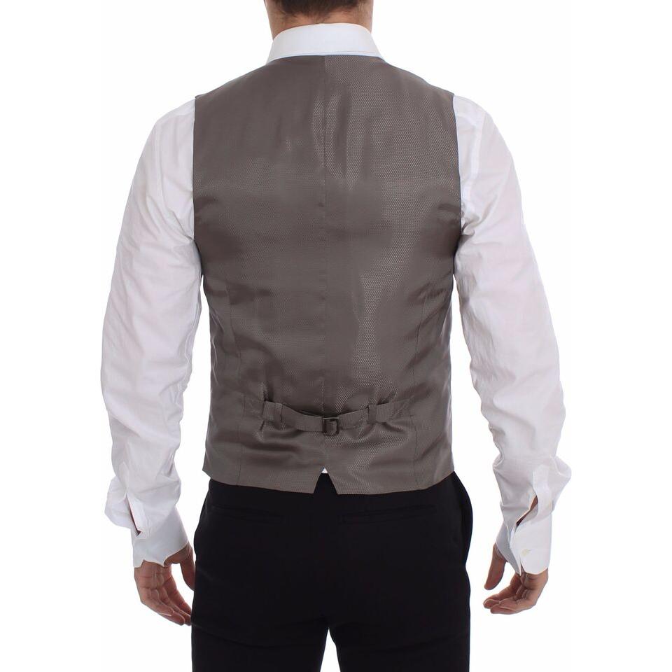 Dolce & Gabbana Beige Cotton Dress Vest Blazer Jacket VES10087-1