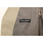 Dolce & Gabbana Beige Cotton Dress Vest Blazer Jacket VES10087-1