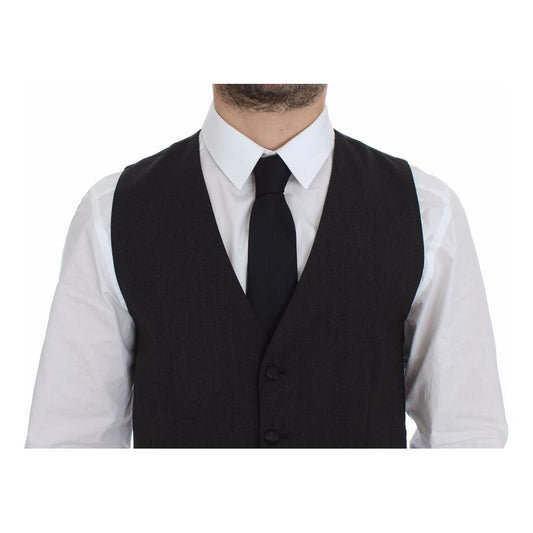 Dolce & Gabbana Gray Wool Stretch Dress Vest Blazer VES10063-2
