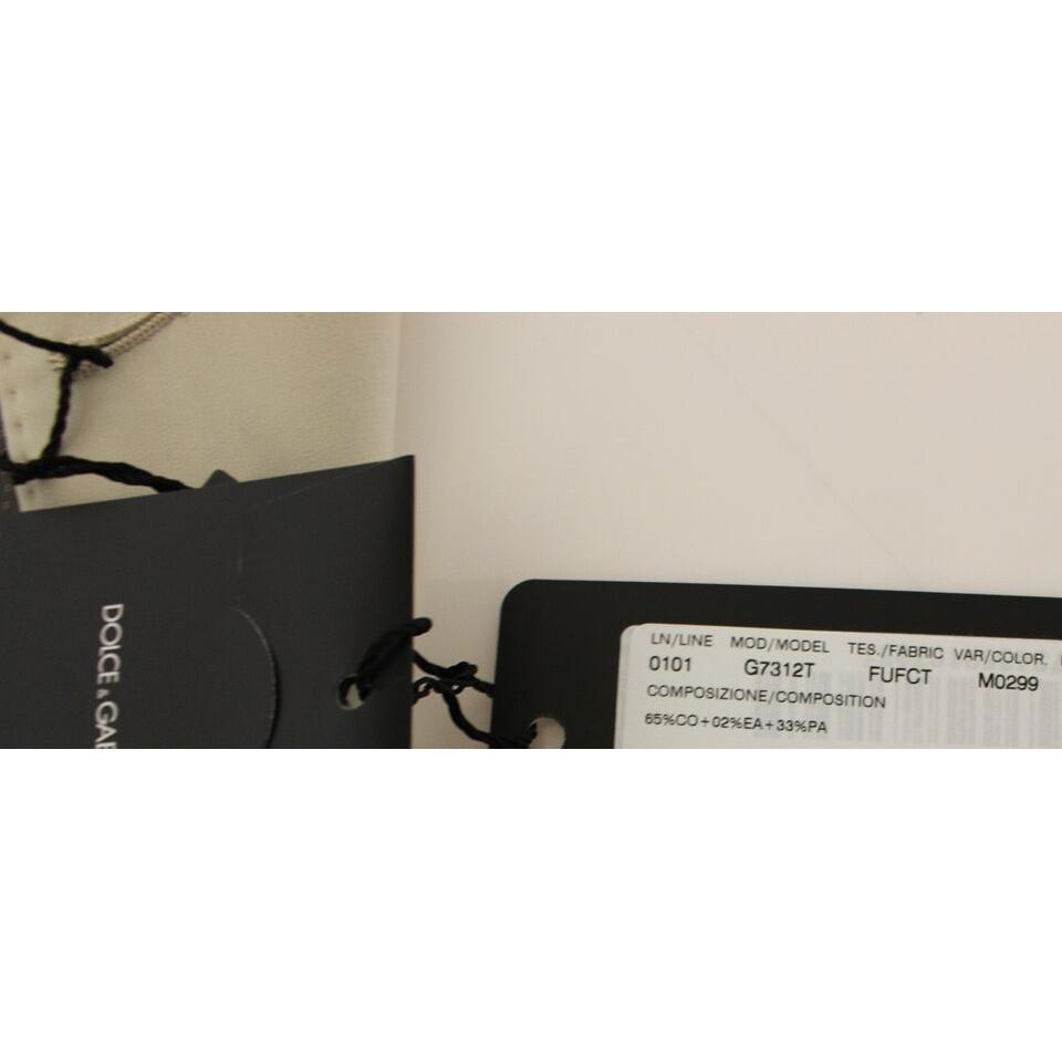 Dolce & Gabbana Beige Cotton Stretch Dress Vest Blazer