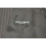 Dolce & Gabbana Gray Striped Wool Single Breasted Vest GSS12012-1