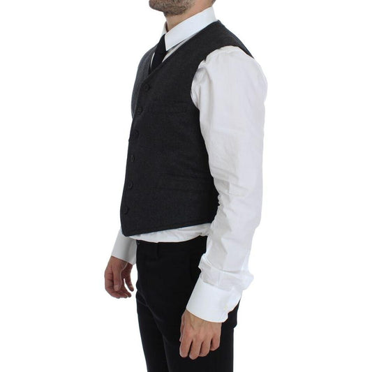 Dolce & Gabbana Gray Wool Blend Vest Gilet Weste GSS12042-1