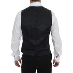 Dolce & Gabbana Gray Striped Wool Single Breasted Vest GSS12004-1