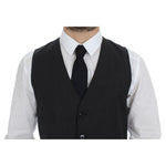 Dolce & Gabbana Gray Striped Wool Single Breasted Vest GSS12004-1