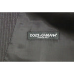 Dolce & Gabbana Gray Striped Wool Single Breasted Vest GSS12004-1