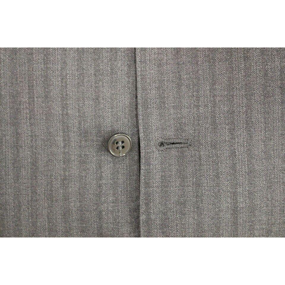 Dolce & Gabbana Gray Striped Wool Single Breasted Vest GSS12007-1