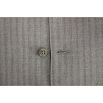 Dolce & Gabbana Gray Striped Wool Single Breasted Vest GSS12007-1