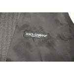 Dolce & Gabbana Gray Striped Wool Single Breasted Vest GSS12007-1