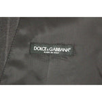 Dolce & Gabbana Gray Striped Wool Logo Vest Gilet Weste GSS12015-1