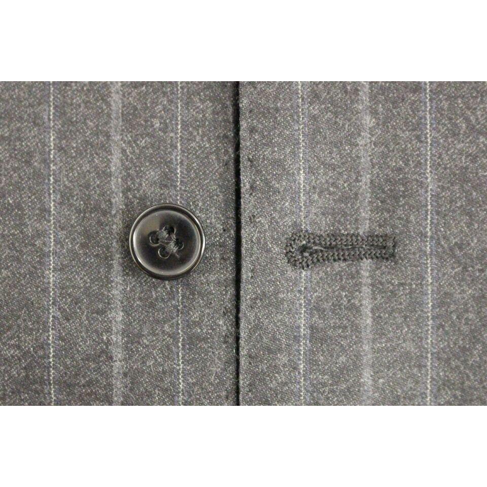 Dolce & Gabbana Gray Striped Wool Logo Vest Gilet Weste GSS12016-1