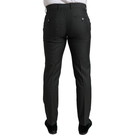 Dolce & Gabbana Dark Gray Stretch Slim Formal Pants PAN5065-48