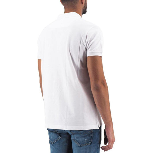 Diesel Elegant White Cotton Polo Shirt with Contrasting Logo DI-12001-XL