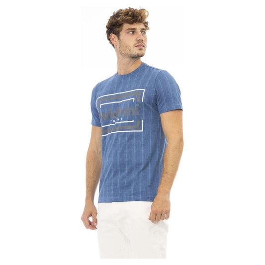 Baldinini Trend Blue Cotton Men T-Shirt BA-23709-XS