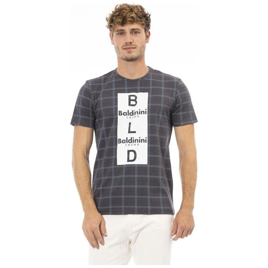 Baldinini Trend Gray Cotton Men T-Shirt BA-23703-M