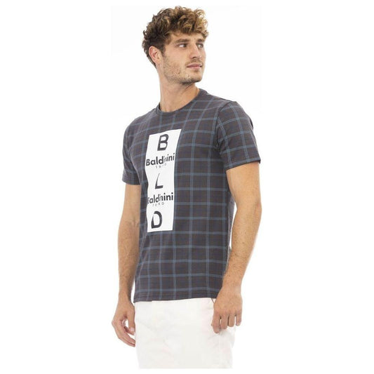 Baldinini Trend Gray Cotton Men T-Shirt BA-23703-M