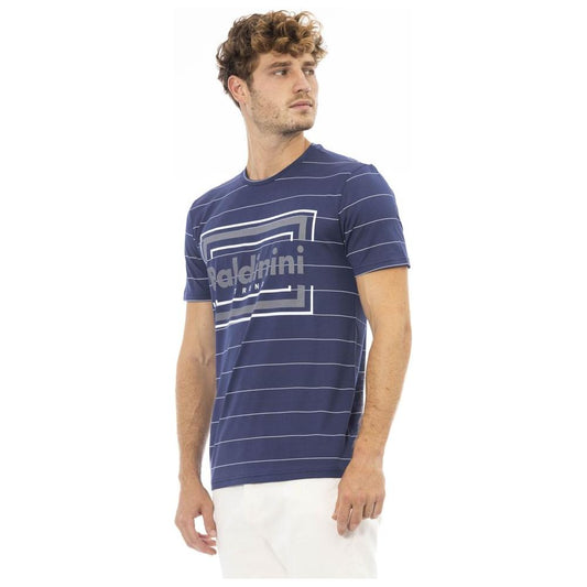 Baldinini Trend Blue Cotton Men T-Shirt BA-23708-L