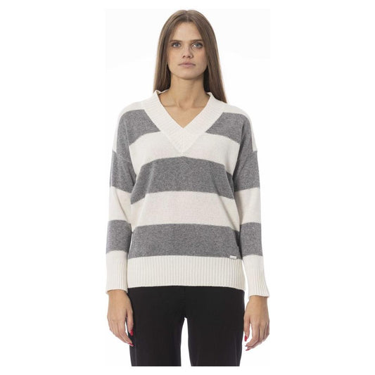Baldinini Trend Gray Wool Women Sweater BA-23850-M
